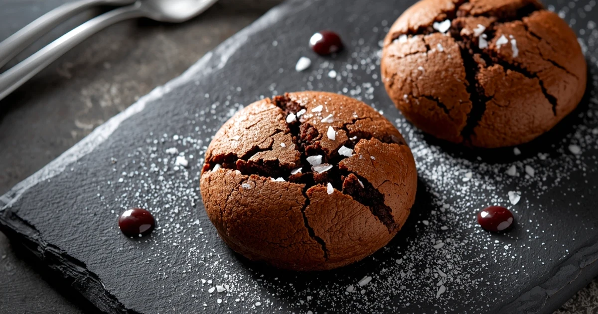 Biscuits moelleux façon brownie au chocolat noir et fleur de sel