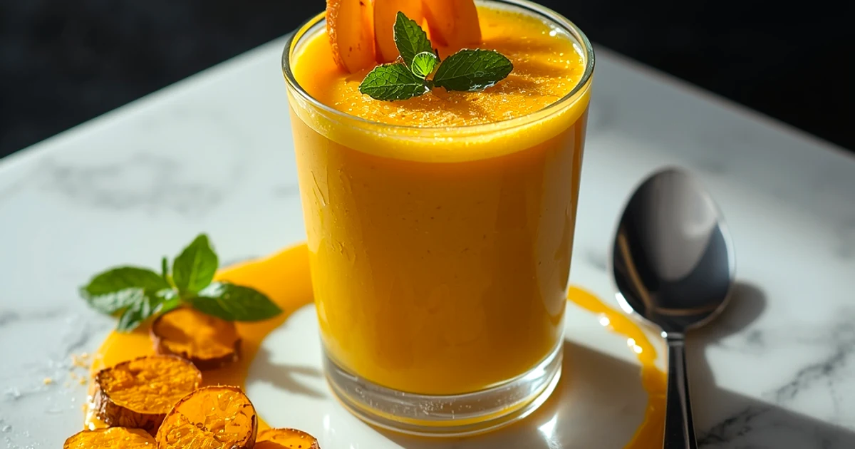 Boisson fruitée ensoleillée au curcuma et fruits tropicaux
