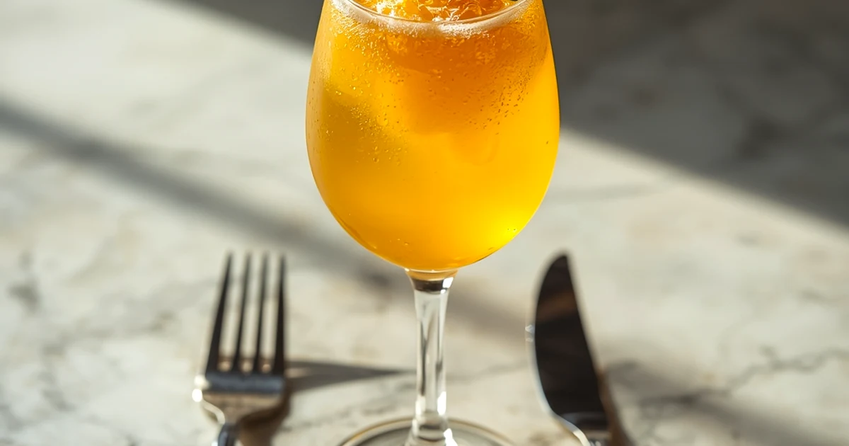 Boisson pétillante à la mangue fraîche et fines bulles de raisin blanc