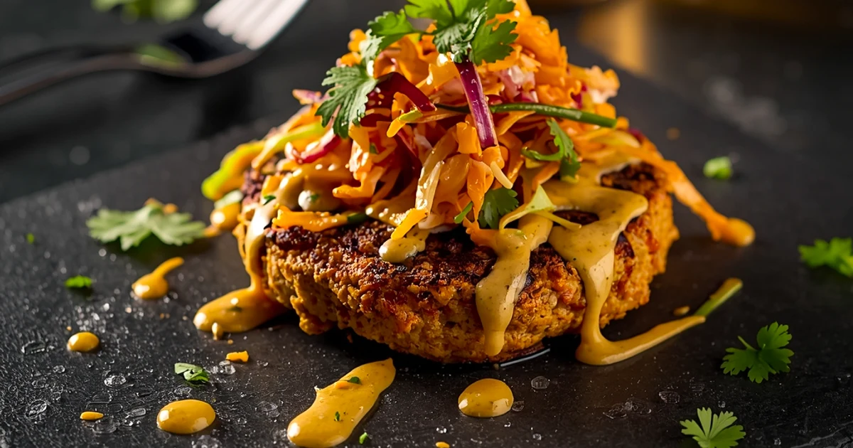 Burgers de dinde épicés au curry et jalapeño, sauce crémeuse au tahini