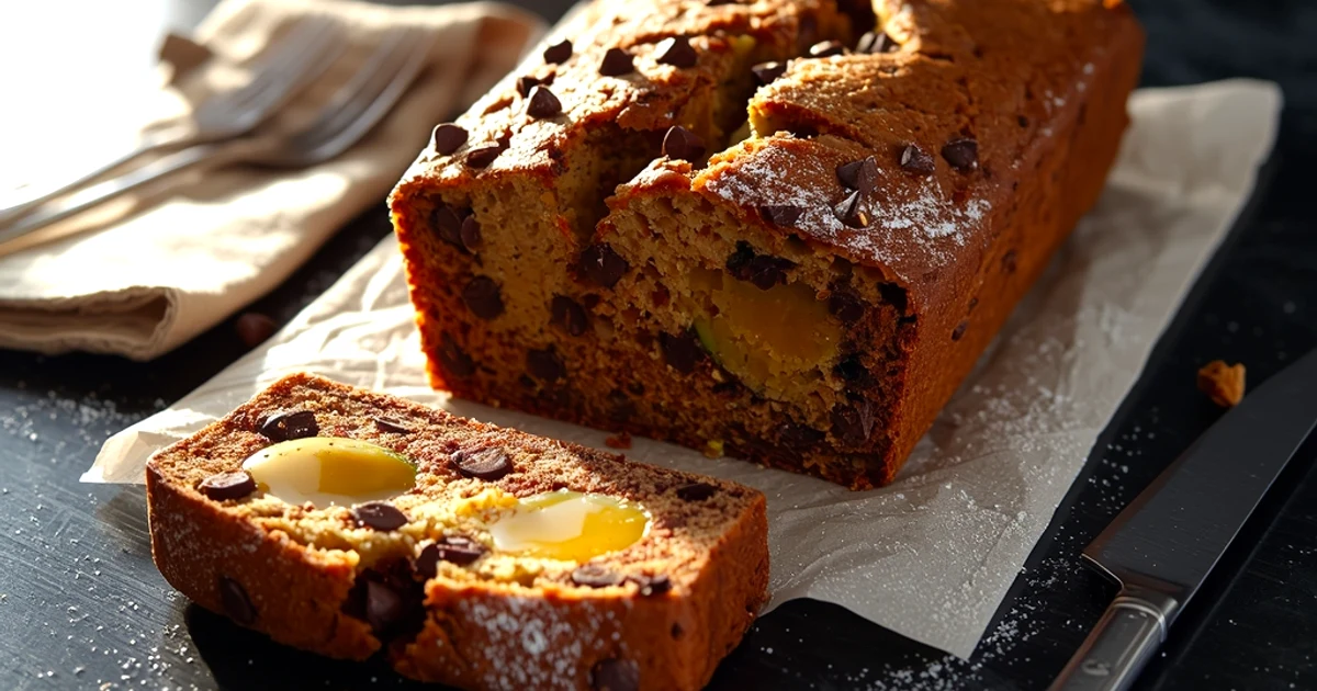 Cake moelleux à la courgette et aux pépites de chocolat