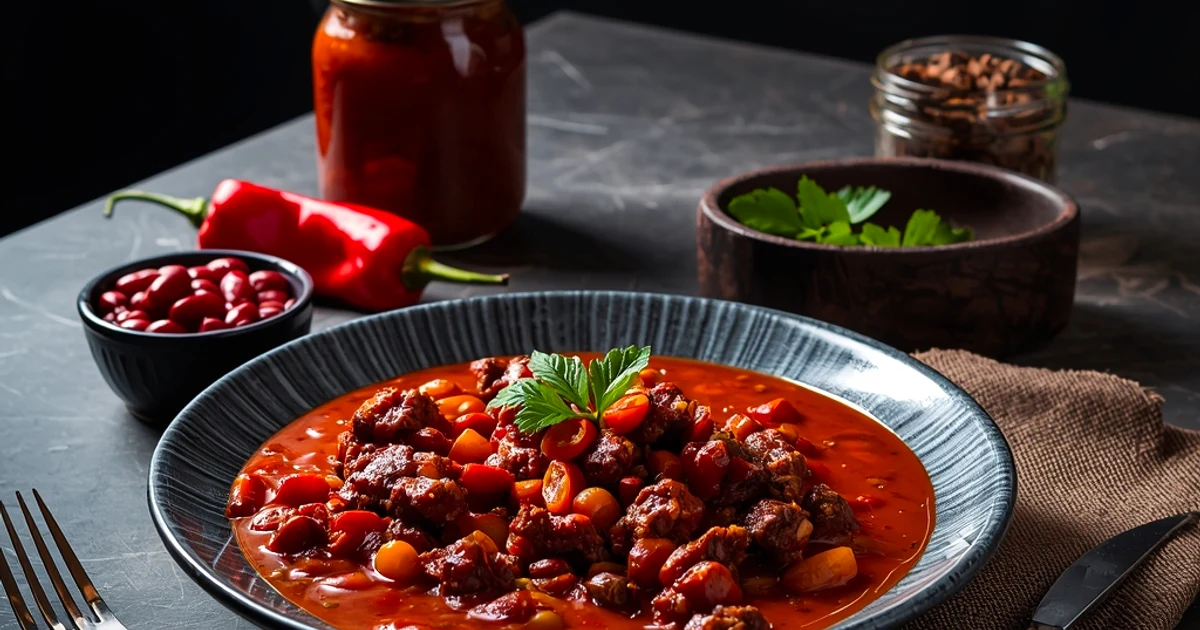 Conserve de chili con carne au bœuf et haricots rouges fondants