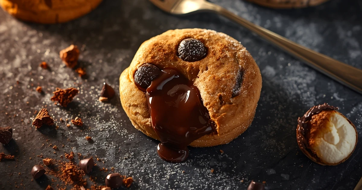 Biscuits cookies gourmands fourrés à la guimauve et au chocolat