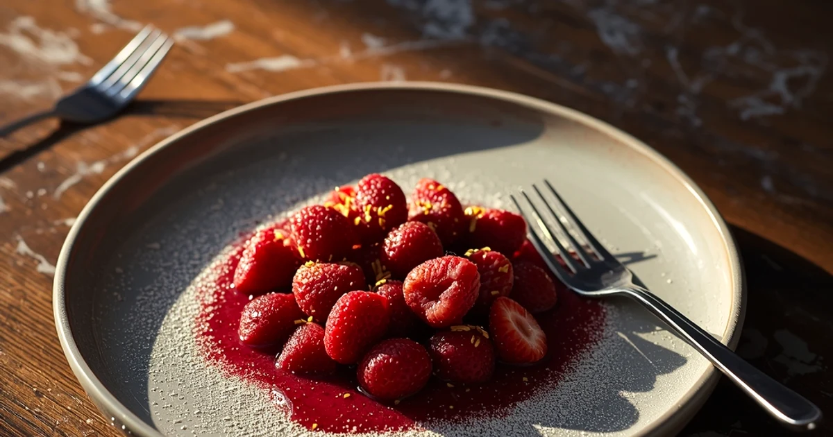 Croustillant aux fraises et rhubarbe : le mariage acidulé sous un manteau doré