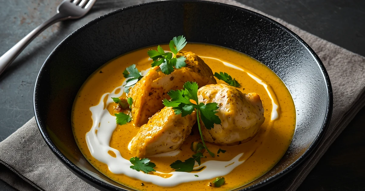 Curry de poulet onctueux au lait de coco et trio d'épices