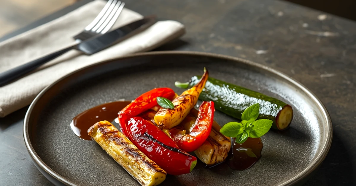 Farandole de légumes d'été grillés à la marinade balsamique et ail fumé