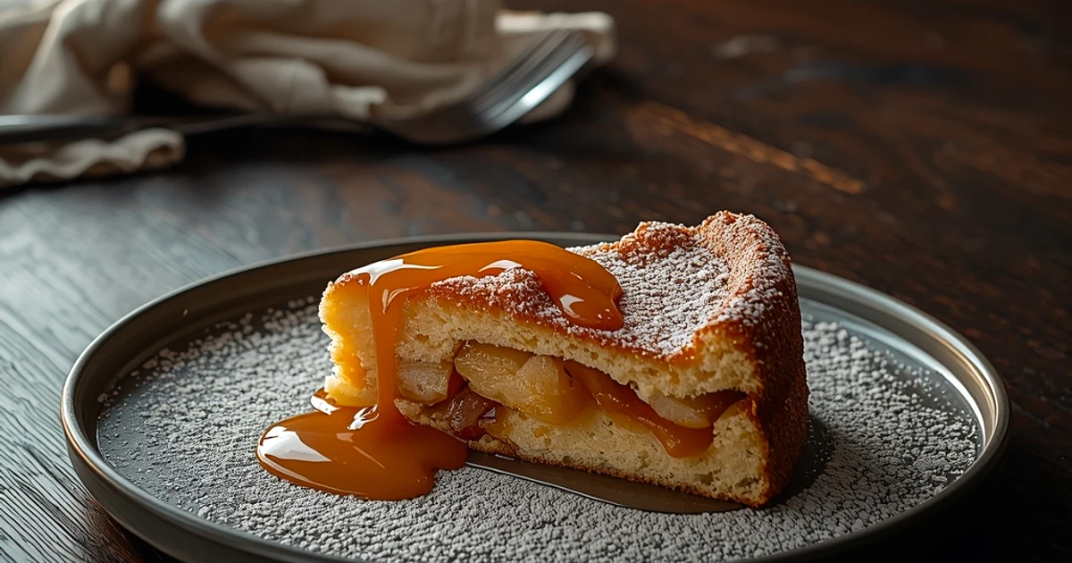 Gâteau aux pommes fondant de tradition familiale à la vanille
