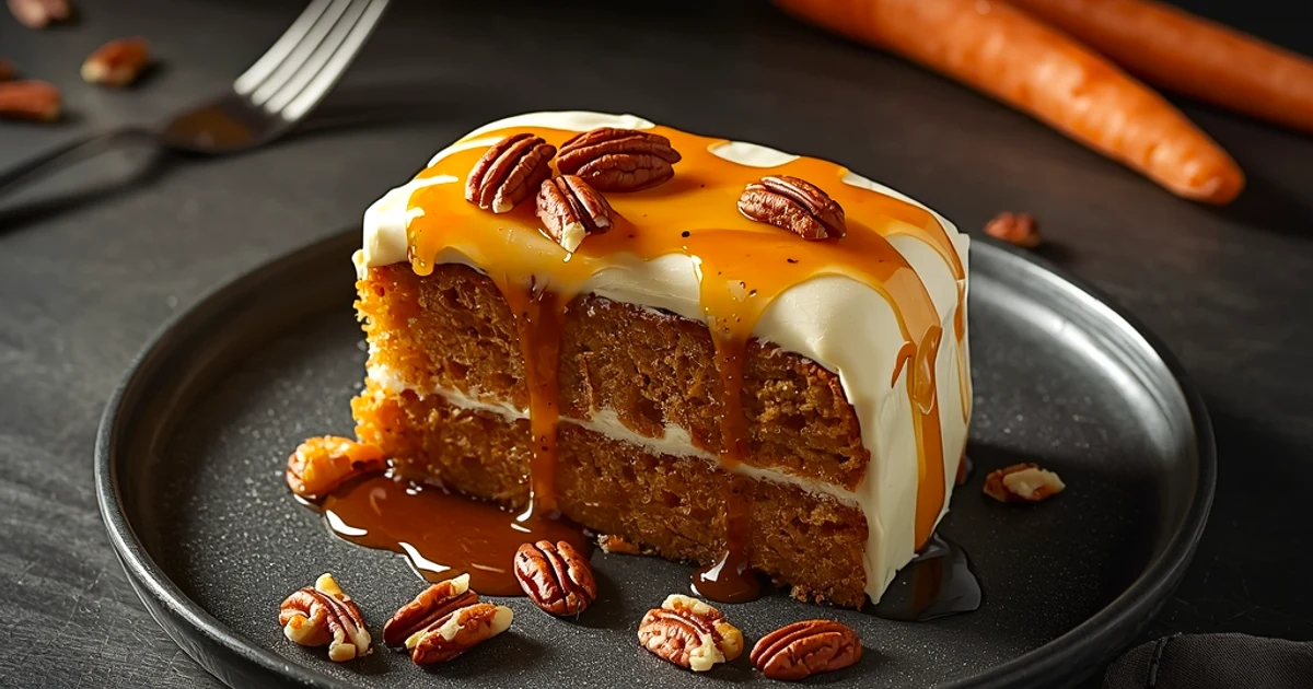 Gâteau à la carotte au beurre noisette et glaçage onctueux