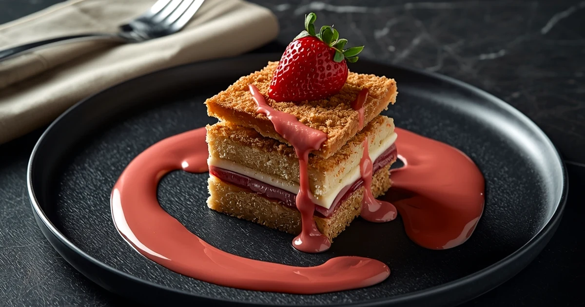 Gâteau fondant aux fraises au beurre noisette et son croustillant doré