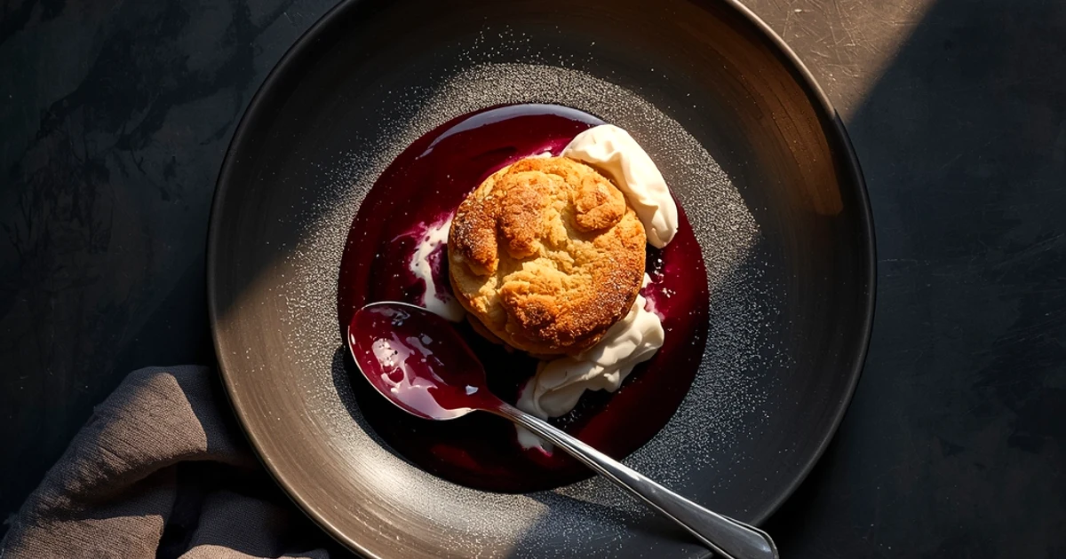 Gâteau de mûres sauvages aux biscuits moelleux dorés au beurre