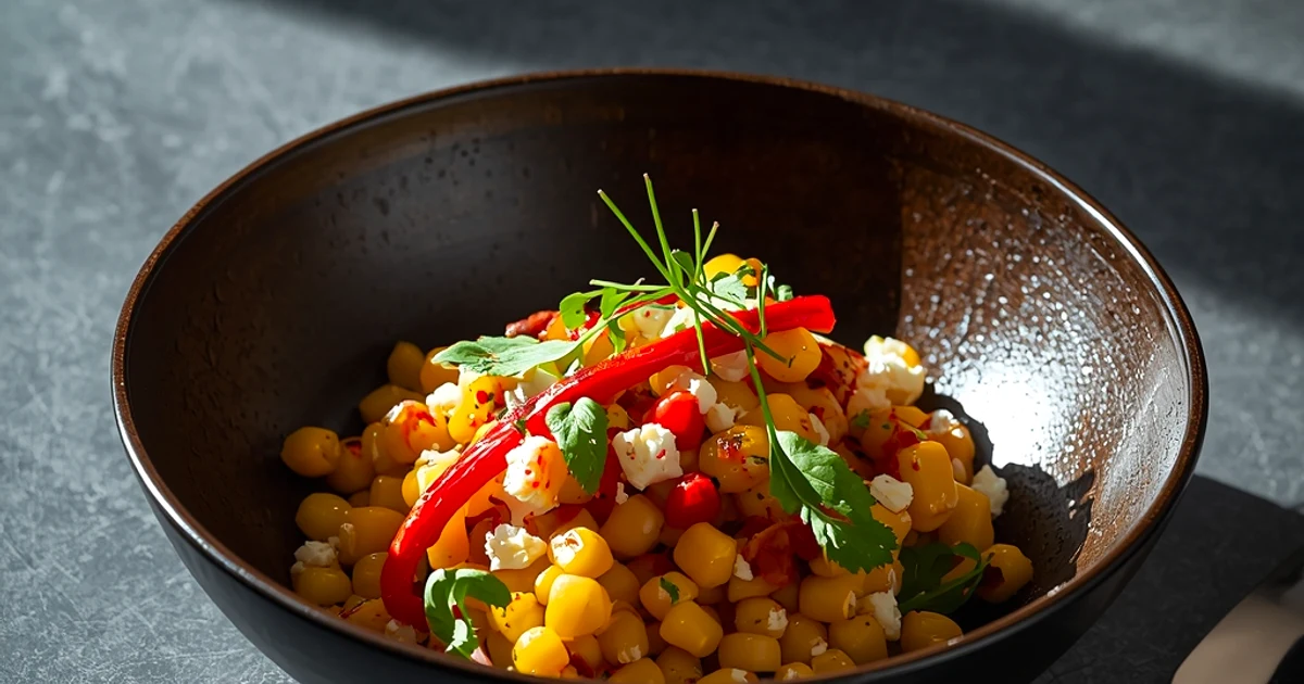 Grande salade croquante de maïs grillé à la mexicaine et romaine