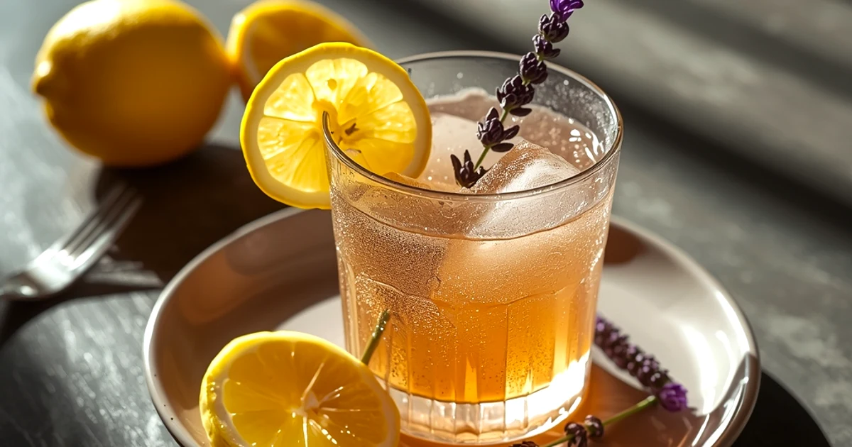 Limonade maison rafraîchissante à la lavande et au citron jaune