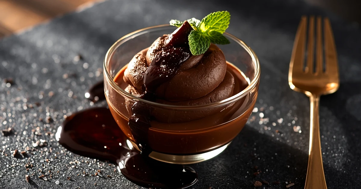 Mousse aérienne au chocolat noir intense et pointe de fleur de sel