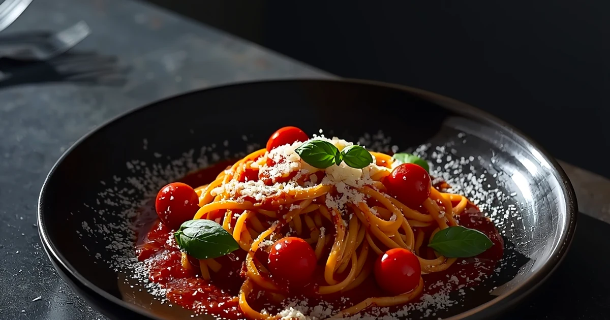 Pâtes d'été aux tomates cerises caramélisées et citron frais