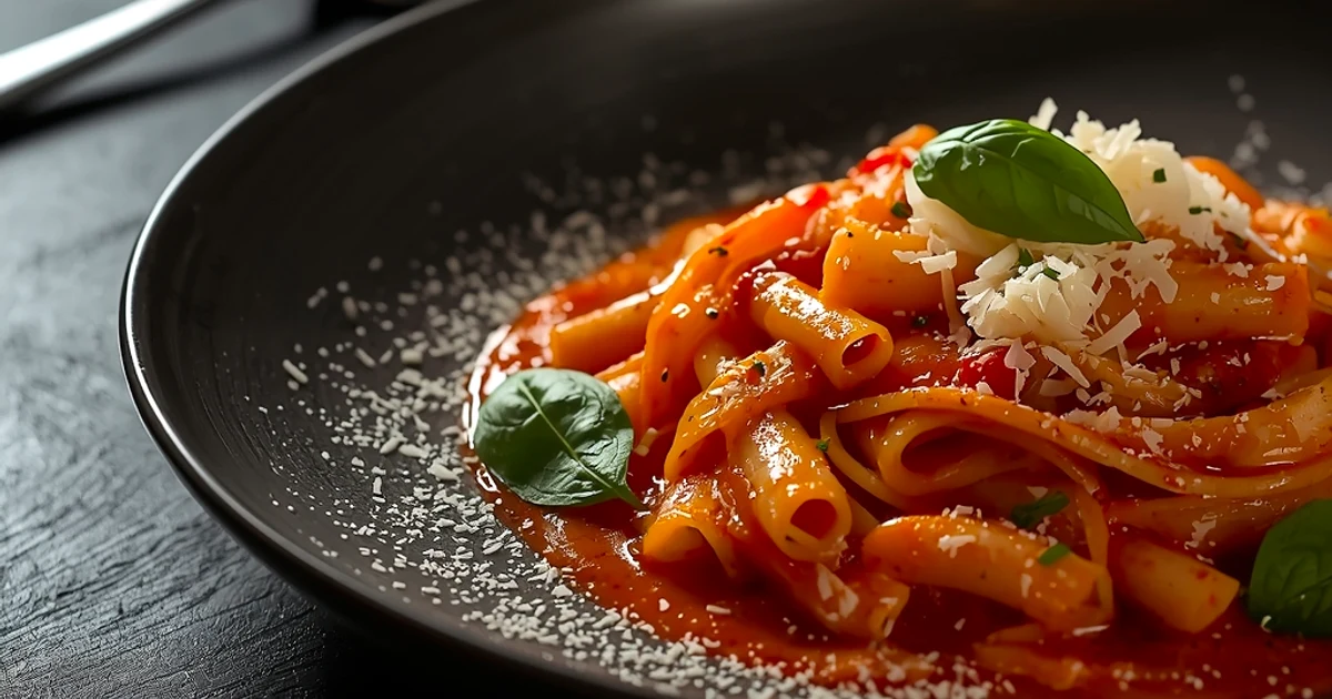Pâtes tout-en-un crémeuses au piment doux et tomates séchées