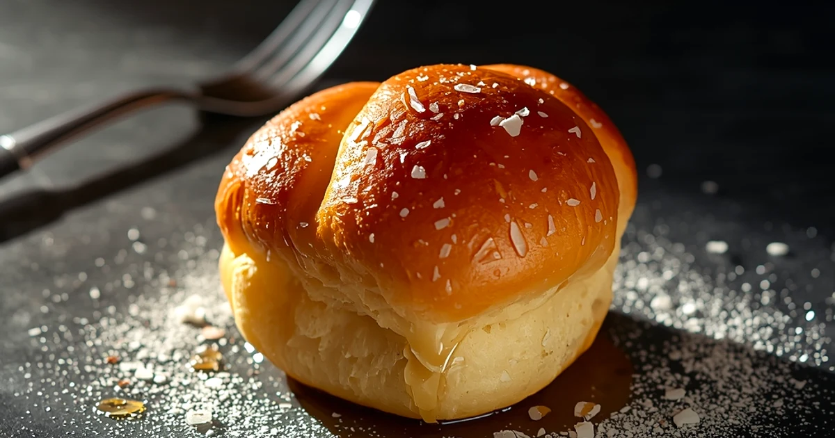 Petits pains briochés au beurre de miel et fleur de sel fondante