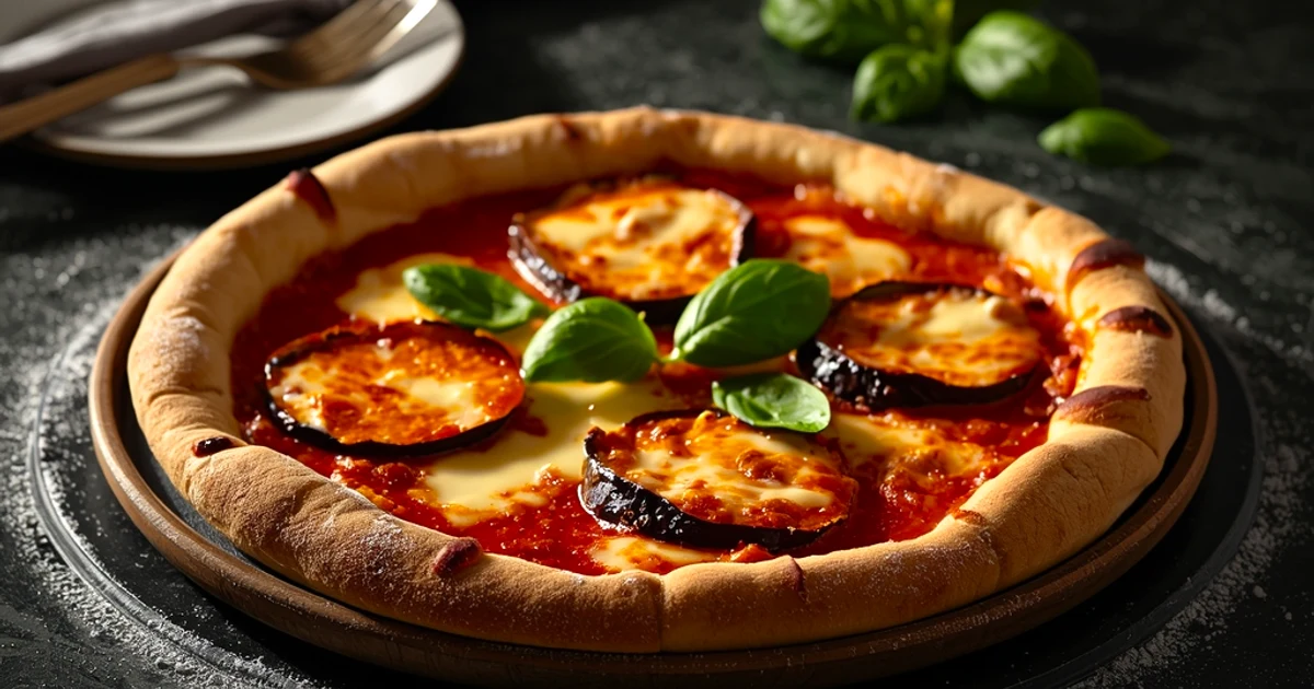 Pizza à l'aubergine façon parmigiana : le mariage croustillant et fondant