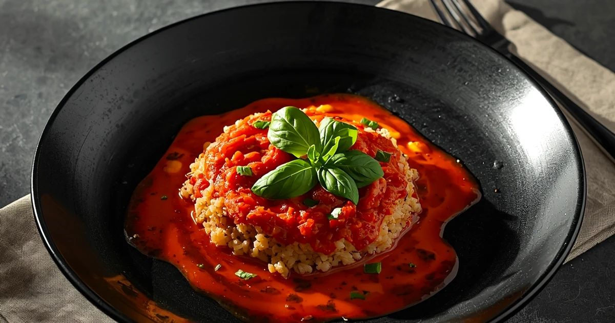 Quinotto crémeux à la tomate et au fromage pecorino fondant