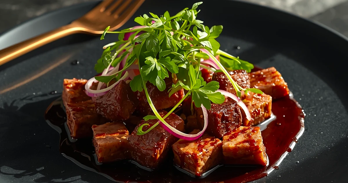 Salade de bœuf sauté façon vietnamienne aux oignons rouges marinés
