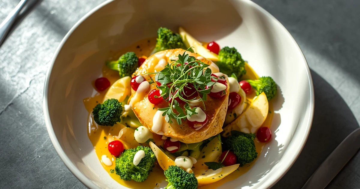 Salade de brocolis croquants aux pommes et sauce onctueuse au pavot