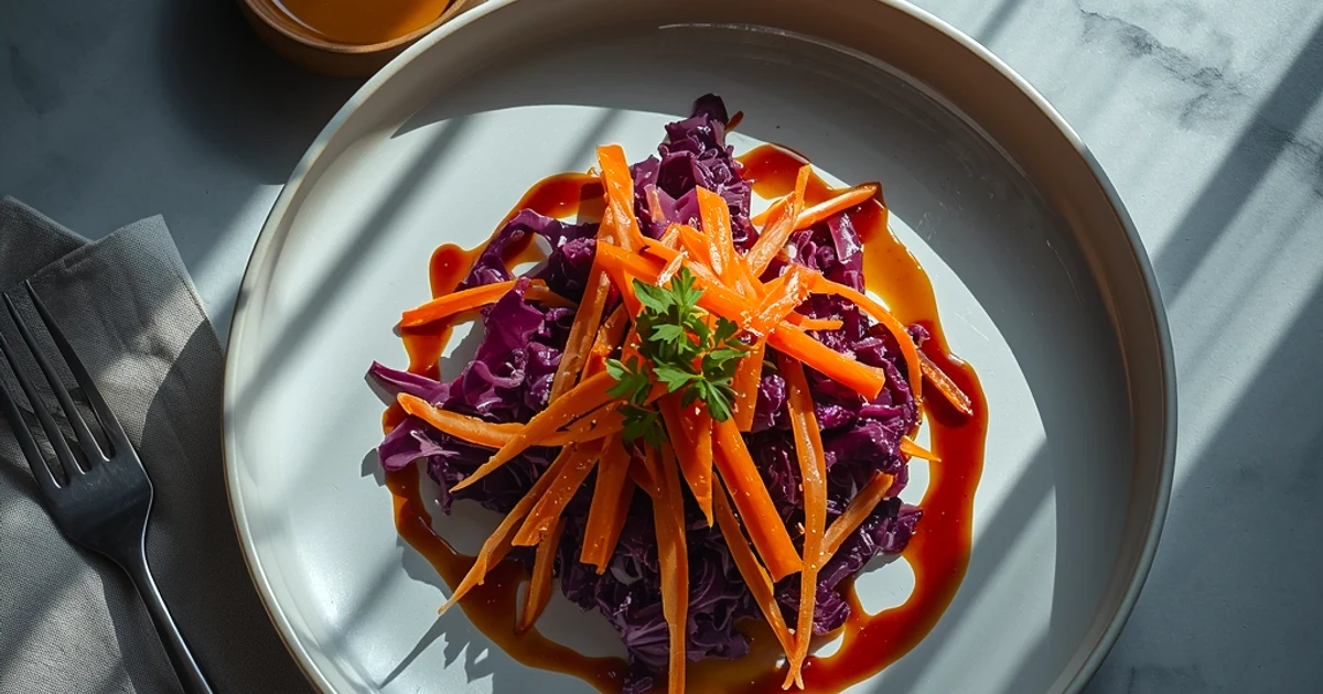 Salade de chou rouge croquante et sa vinaigrette légère au sirop d'érable