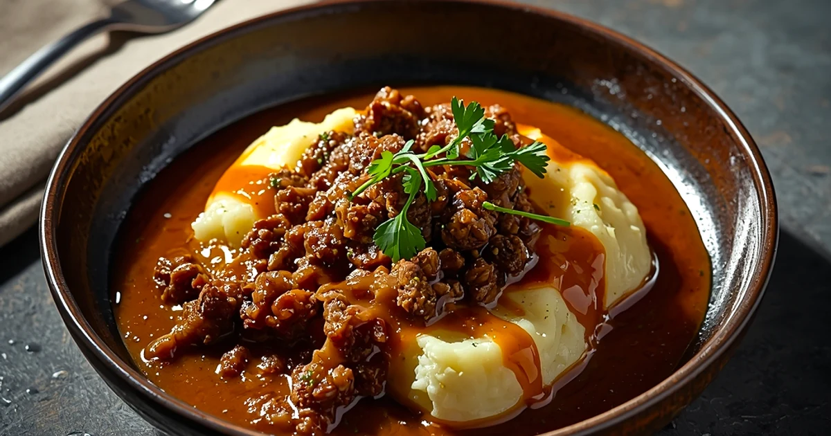 Sauce crémeuse au bœuf haché façon grand-mère