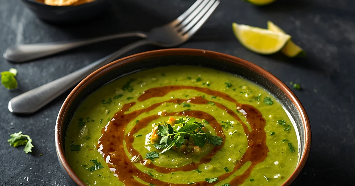 Sauce verte mexicaine crémeuse aux courgettes et tomatilles