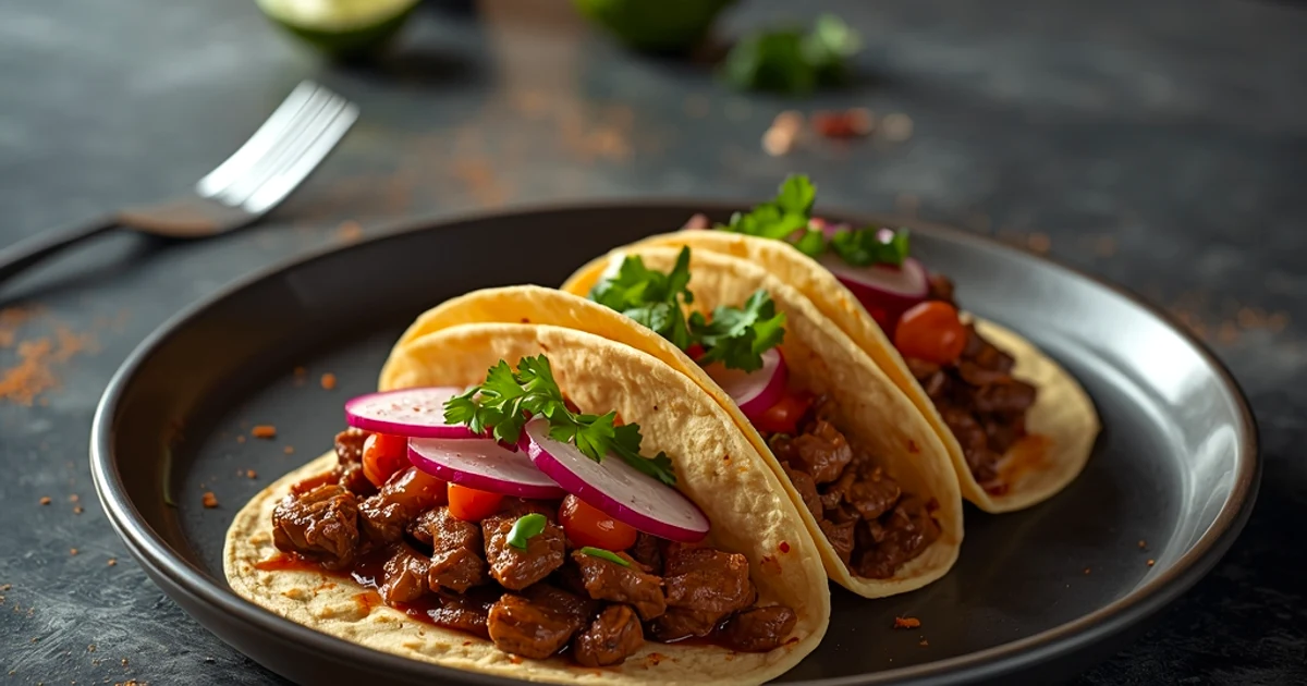 Tacos au bœuf haché savoureux et leur garniture croquante maison