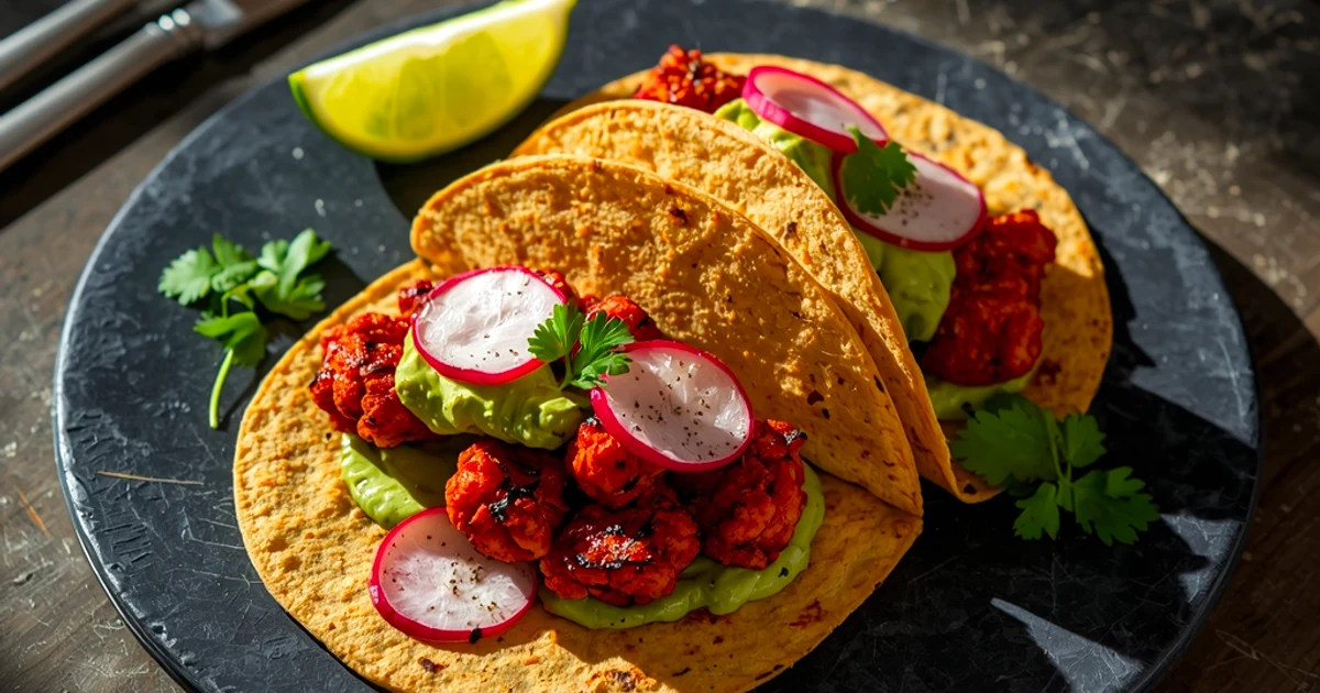 Tacos de chou-fleur croustillant au piment chipotle et avocat