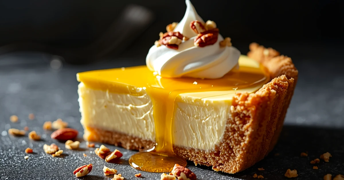 Tarte à la crème de citron jaune et son croustillant aux noix de pécan et gingembre