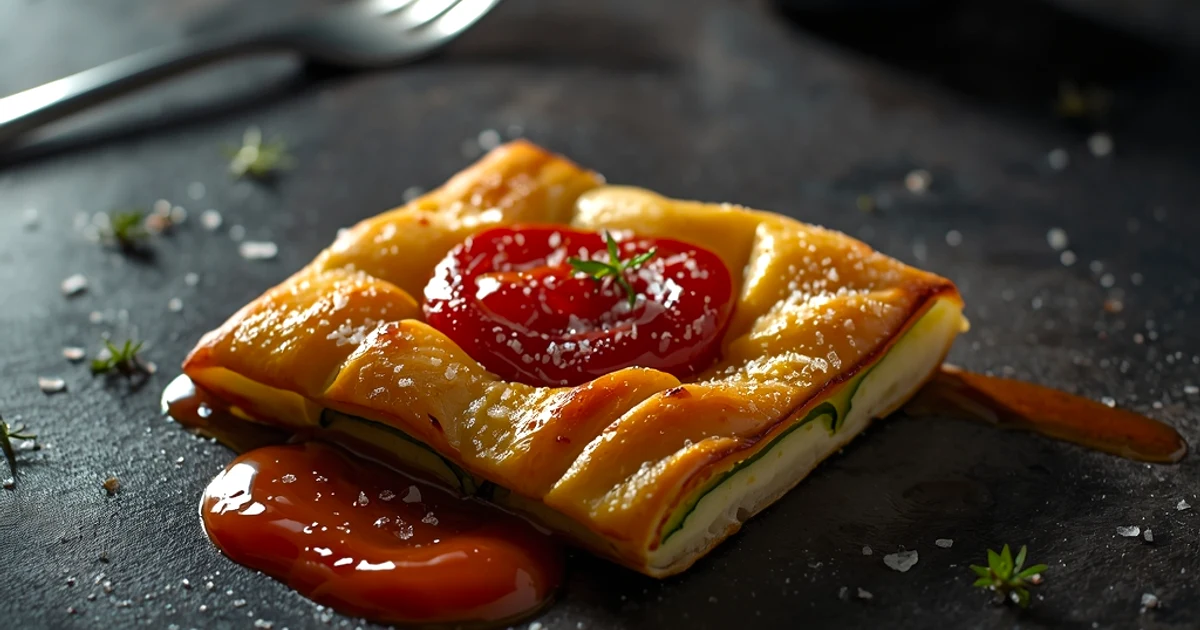 Tarte rustique fine aux courgettes, tomates fraîches et parmesan