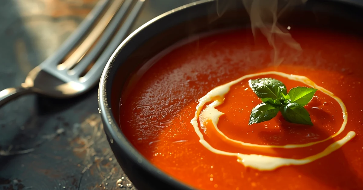 Velouté de tomates de saison façon bisque ultra-crémeuse